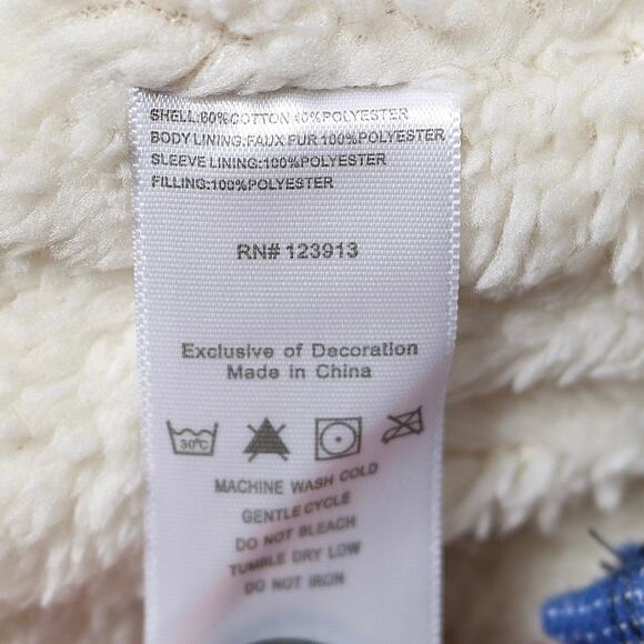 Warm Sherpa Lined Plaid Flannel Shacket Jacket Blue Jachs New York Men's Size M - Picture 8 of 10